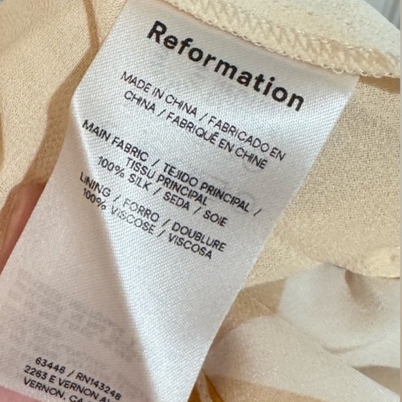 NWT Reformation Anaiis Silk Maxi Dress Size 0 - Maracuya - Picture 8 of 9